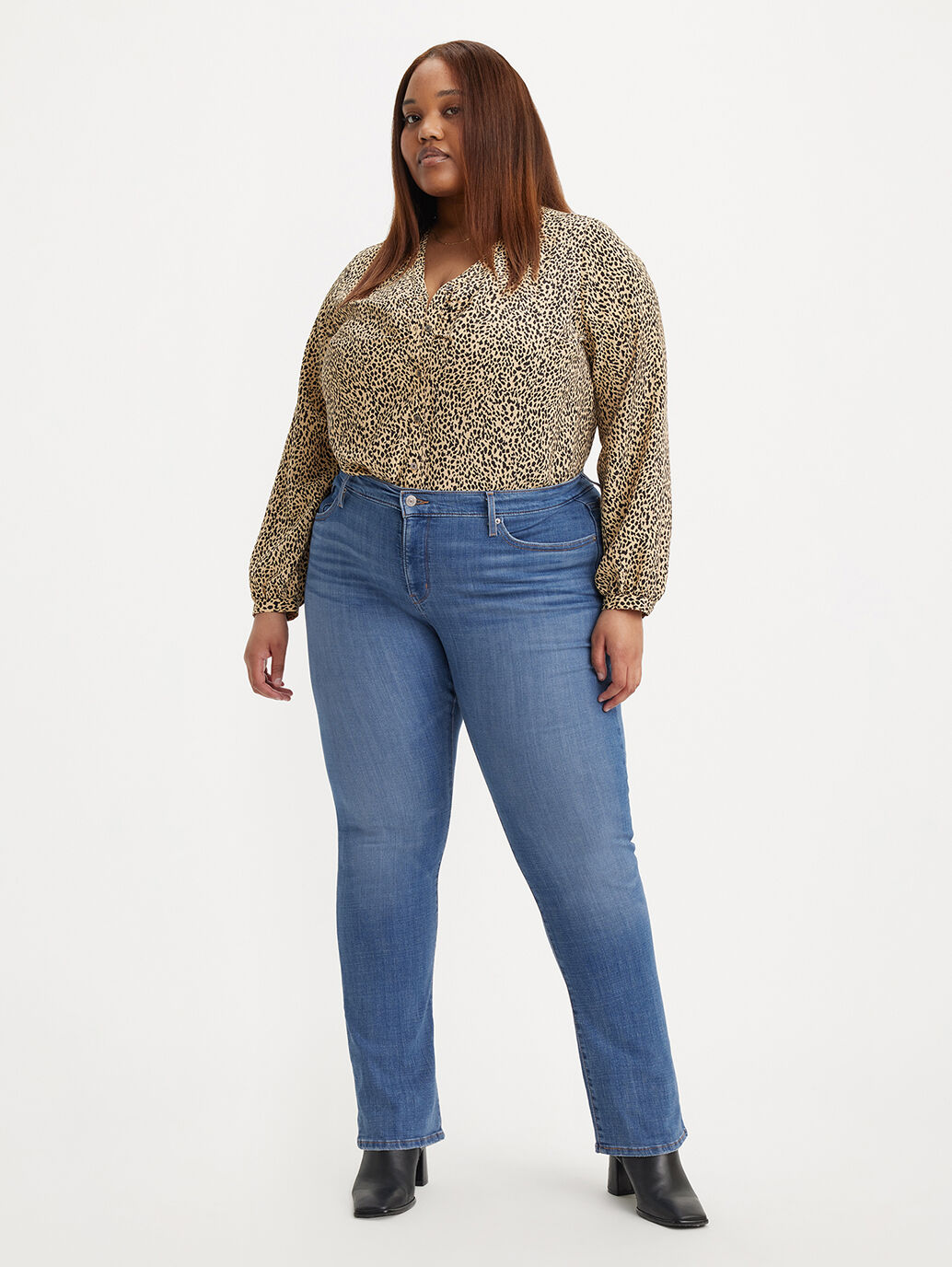 Levi's plus size 2025 wide leg jeans